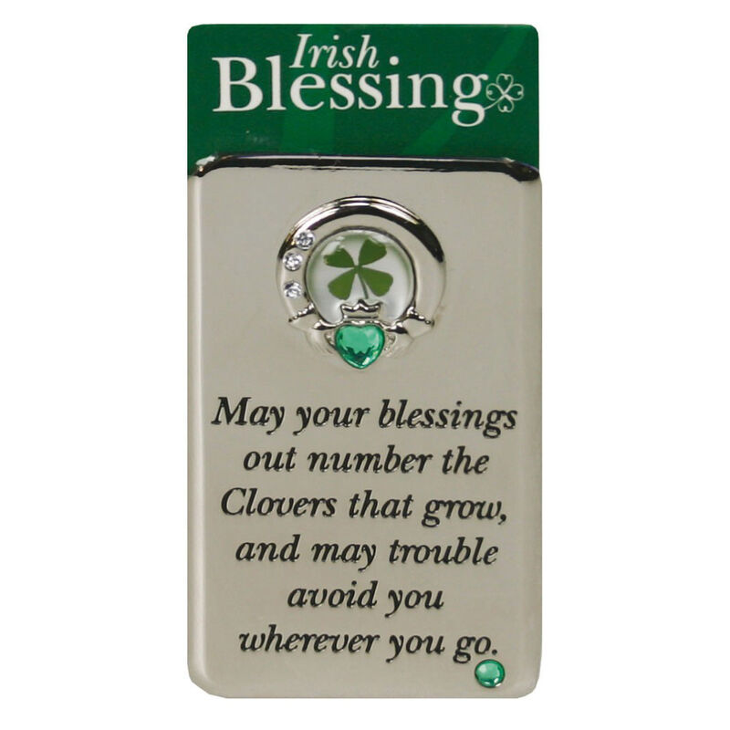 Metal Magnet With Four Leaf Clover For More Blessings